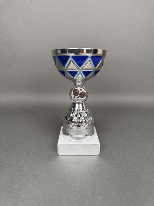 Huvudbild Pokal Daniel, Silver-Blå, 154mm, Diameter 80mm